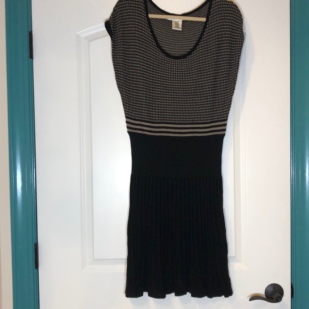 Knit cap sleeve dress